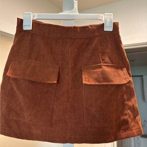 Brown Corduroy Skirt